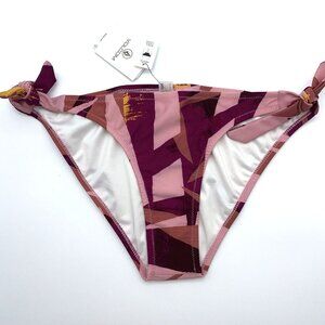 Volcom Palm Urself Geometric Pink & Brown Tropical Bikini Bottom